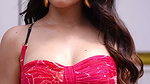 HOTTIE FATIMA SANA SEXY CLEAVAGE IN RED 2