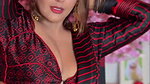 PANDEY FAPWORTHY SEXY WIFE MATERIAL IN RED BRA BLOUSE SAREE 2