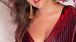 PANDEY FAPWORTHY SEXY WIFE MATERIAL IN RED BRA BLOUSE SAREE 2