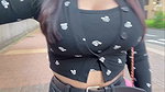 girl closeup huge tits jiggling in black top 2 2
