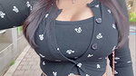 girl closeup huge tits jiggling in black top 2 2