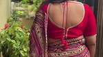 punjabi lady in red blouse and saree 2 2