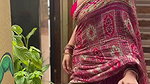 punjabi lady in red blouse and saree 2 2