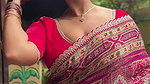 punjabi lady in red blouse and saree 2 2