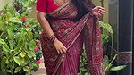punjabi lady in red blouse and saree 2 2