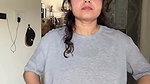Marathi lady deep navel in grey top 2 2