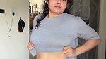 Marathi lady deep navel in grey top 2 2