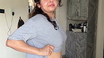 Marathi lady deep navel in grey top 2 2