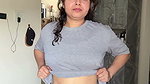 Marathi lady deep navel in grey top 2 2