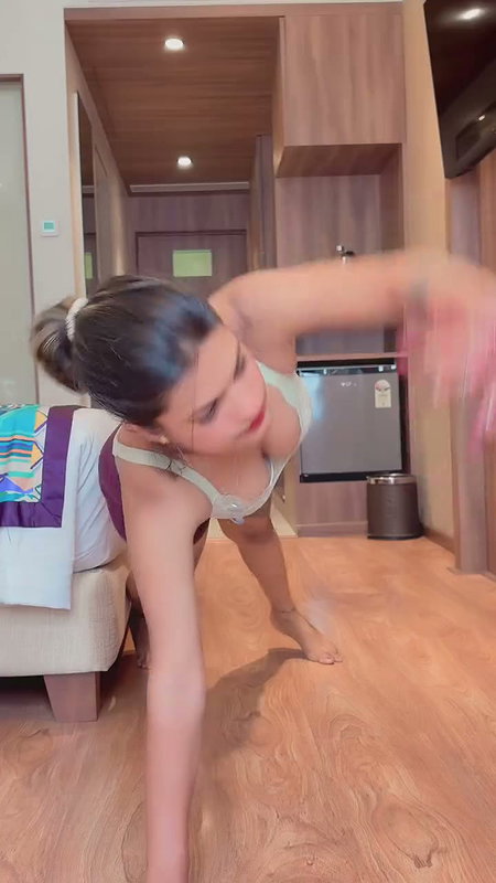 girl in white bra doing workout 2 2