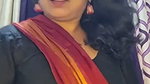 aunty hot deep navel in red saree -insta live 2 2
