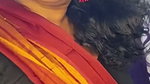 aunty hot deep navel in red saree -insta live 2 2