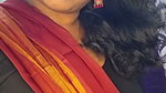 aunty hot deep navel in red saree -insta live 2 2