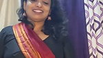 aunty hot deep navel in red saree -insta live 2 2