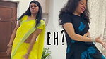 lady sexy navel in yellow saree 1