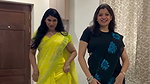 lady sexy navel in yellow saree 1