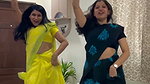 lady sexy navel in yellow saree 1