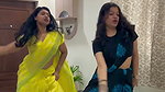 lady sexy navel in yellow saree 1