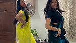 lady sexy navel in yellow saree 1