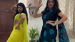 lady sexy navel in yellow saree 1