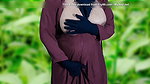 Indian hijabi Muslim woman having sex at home
