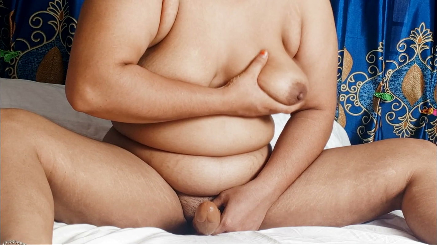 My step-sister is fucking me with a double penis for the first time by inserting my penis, a rubber penis, into her vagina