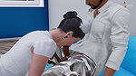 A sexy Indian nurse takes her patient’s cock deep down her throat, then has him lick her tight, pink pussy until she cums hard