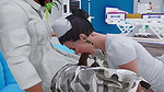 A sexy Indian nurse takes her patient’s cock deep down her throat, then has him lick her tight, pink pussy until she cums hard