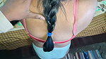 After sex relaxing boobs play with wife