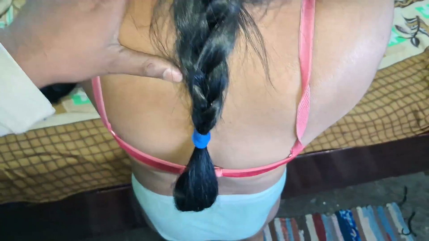 After sex relaxing boobs play with wife