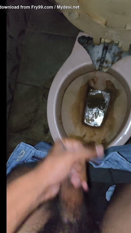 Masturbating in toilet and big cumshot