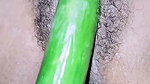 Pooja put her hand in wife’s pussy and inserted cucumber, pussy and ass exploded