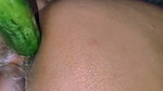 Pooja put his hand in his wife’s pussy and inserted cucumber hot