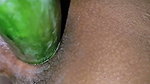 Pooja put his hand in his wife’s pussy and inserted cucumber hot