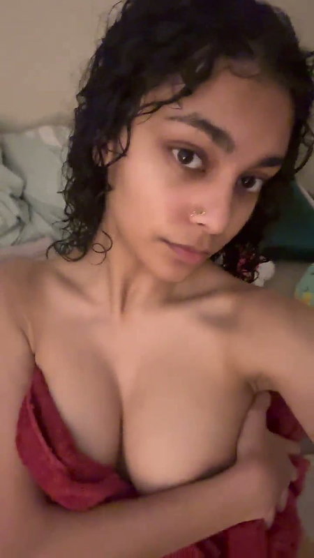 Hairs Sexy Busty Baddie Teasing Perfect Round Boobies, Slapping Ass Outdoor,BJ 218