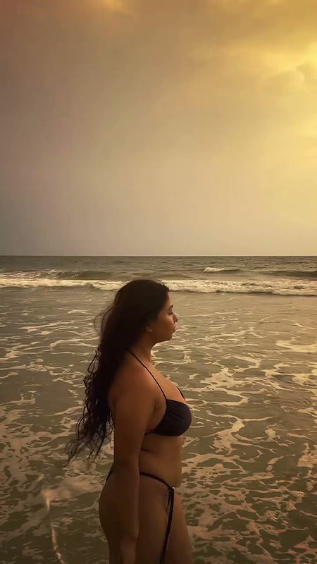 busty model in black bikini 22