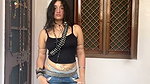 sexy bengli girl deep navel and tits in black top 22