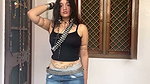 sexy bengli girl deep navel and tits in black top 22