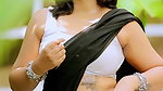 scaria sexy navel and boobs in white and black saree 22