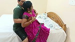 Cute Newly Married Bhabhi Hard Blowjob fucking hard and nude sex in Saree