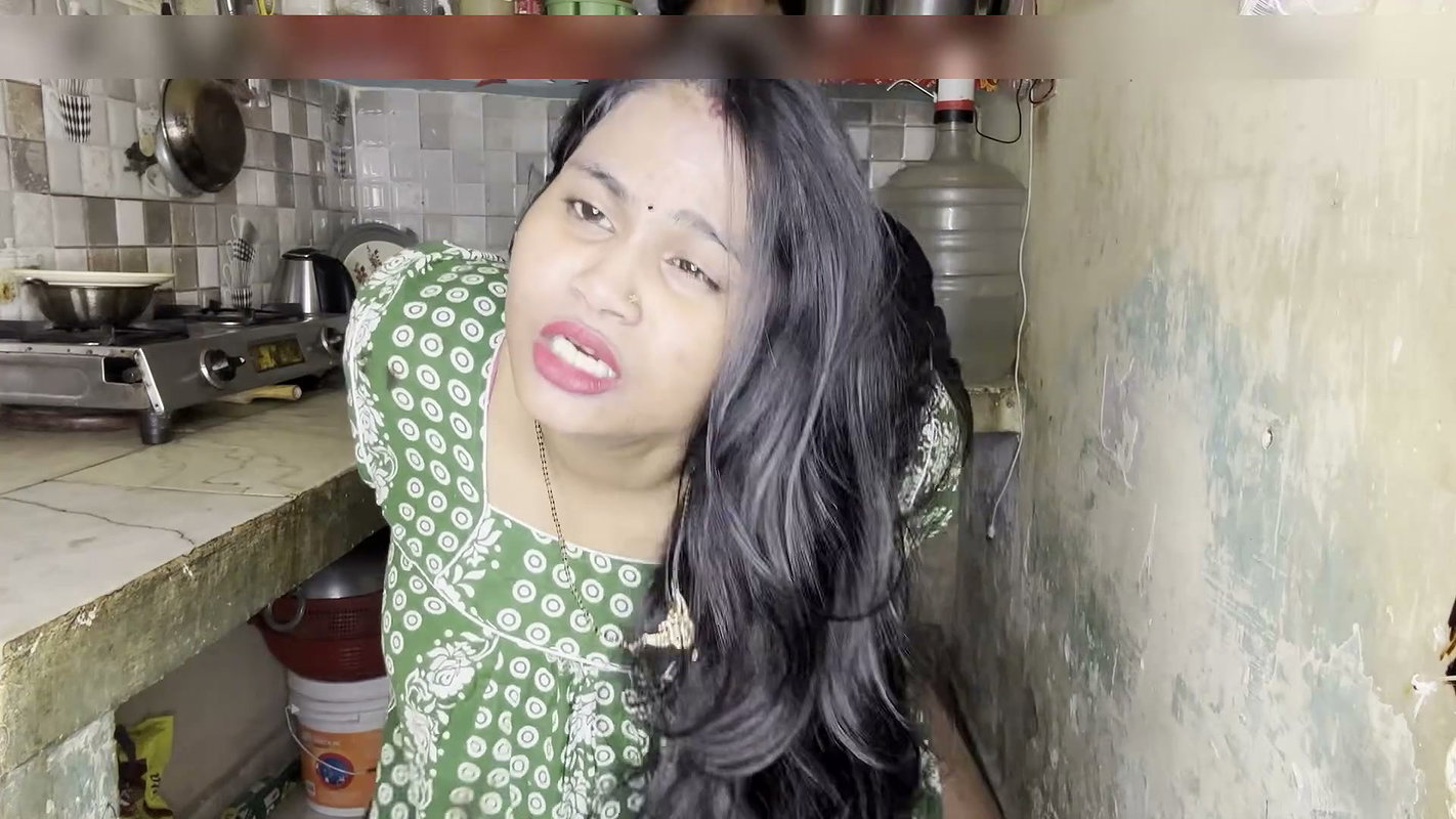 Full night non stop fucking in the kitchen of brother-in-law and sister-in-law, hard desi fuck all night