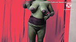 Desi colleage girl showing her huge melons & other assets – full nude show
