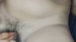 Fingers inserted into pink tight
