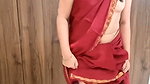 Red Saree with Hot Expression Part 1