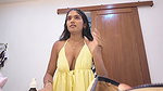 desi beauty sexy hanging breast and cleavage in yellow and other costume 2 2