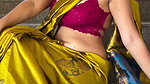 YUMM SEXY WIFE MATERIAL IN BACKLESS SAREE CLEAVAGE UUFFF 2