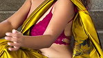 YUMM SEXY WIFE MATERIAL IN BACKLESS SAREE CLEAVAGE UUFFF 2