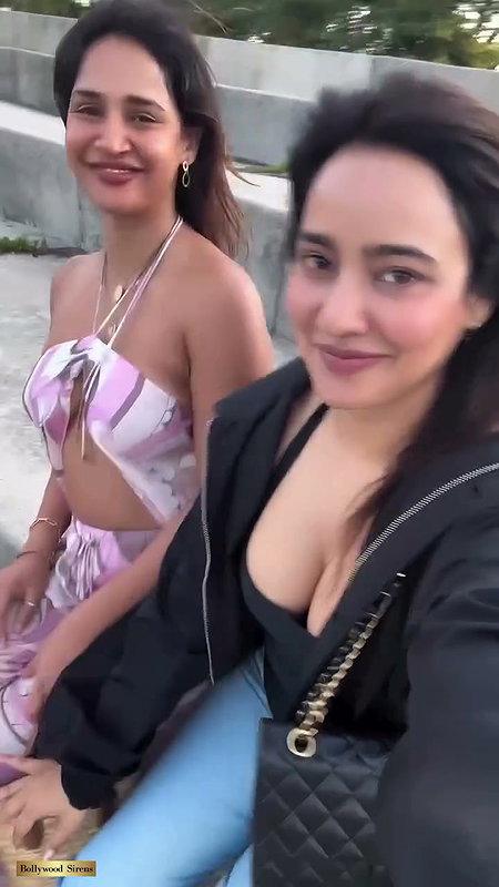 SISTERS NEHA AND AISHA SHARMA FLAUNTING MOUTHWATERING CLEAVAGE AND CURVES