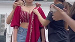 desi girl in black croptop 2 2