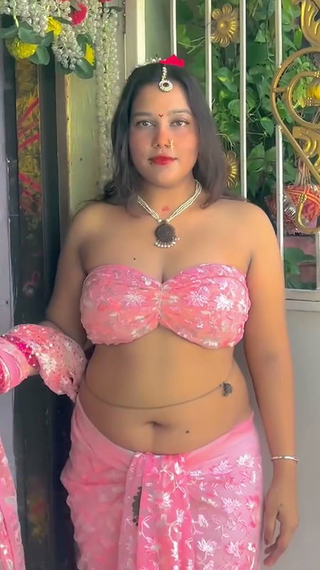 marathi lady transforamtion in pink sexy costume 2 2